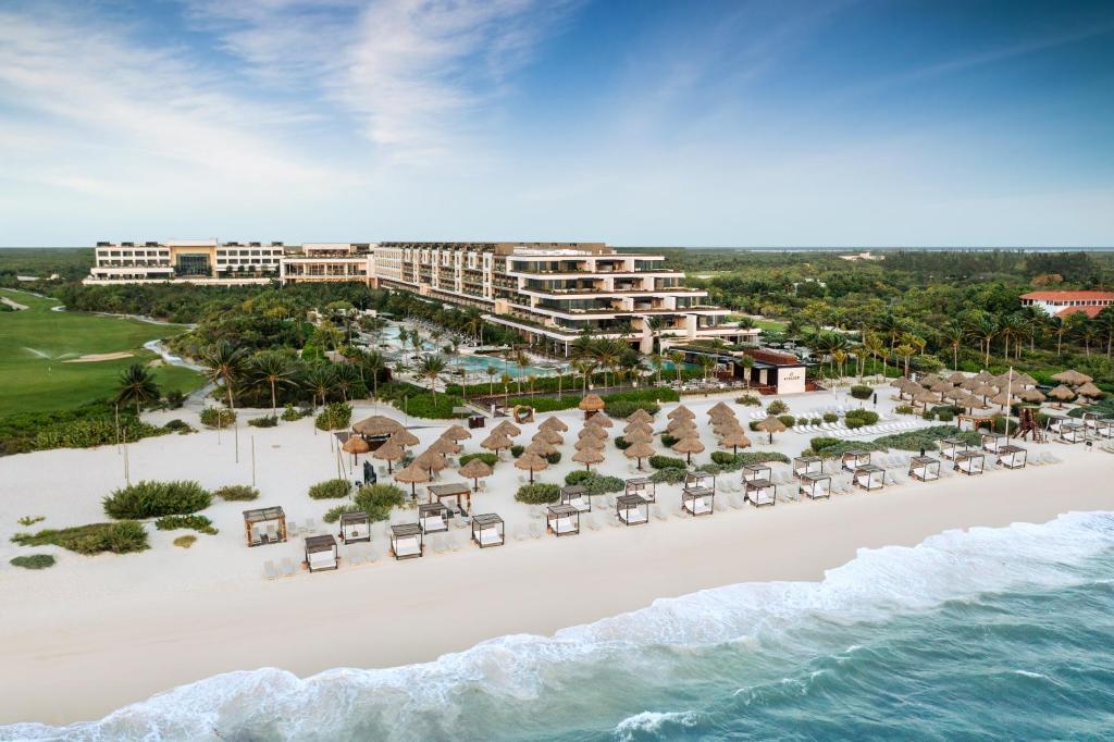 ATELIER Playa Mujeres luxury adults-only all-inclusive resort with beachfront pools, artistic design, and upscale dining near Cancun.