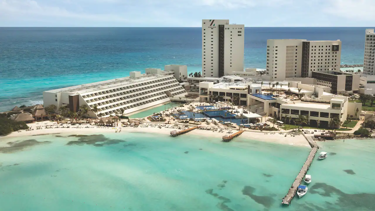 Hyatt Ziva Cancun family-friendly all-inclusive resort with beachfront pools and ocean views.