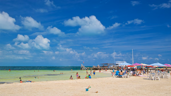 Langosta Beach near Secrets Playa Blanca Costa Mujeres with calm waters and family-friendly shoreline