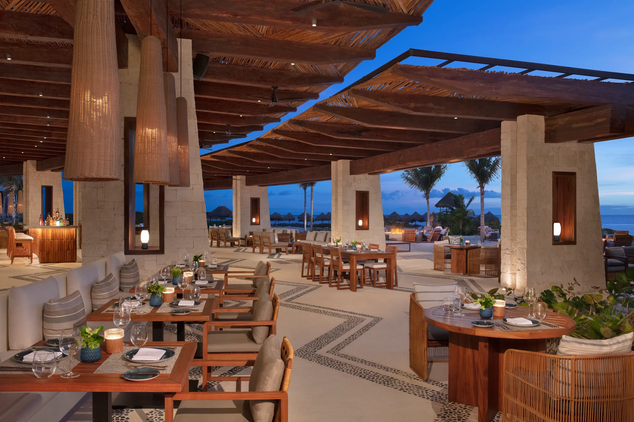Seaside Grill at Secrets Playa Blanca Costa Mujeres featuring poolside dining, grilled specialties, and an open-air coastal setting.